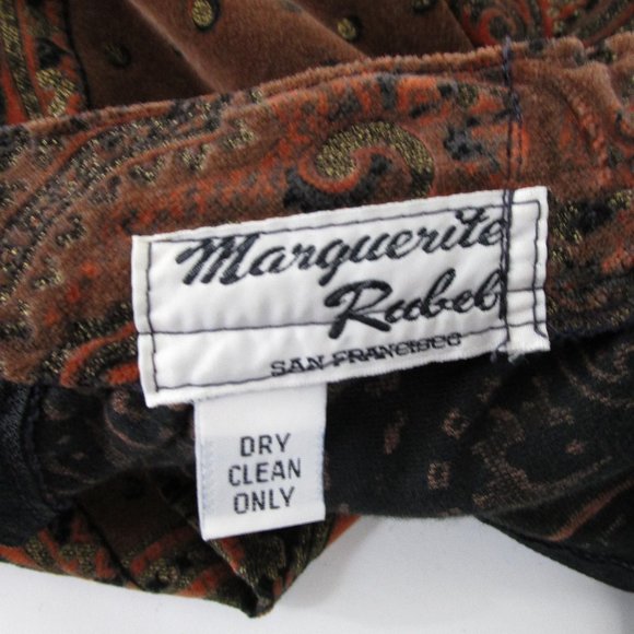 Vintage Marguerite Rubel San Francisco Velvet Jacquard Skirt Set Suit S - Picture 16 of 16